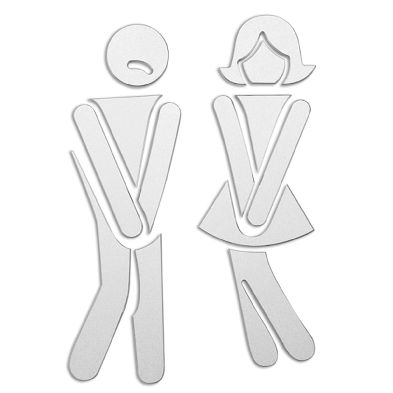 VNVFJKLO restroom sign, Aluminum Men's and Women's Bathroom Sign, Door Sign/Placard, for Business, for Lounge Changing Rooms In Public Places(C)