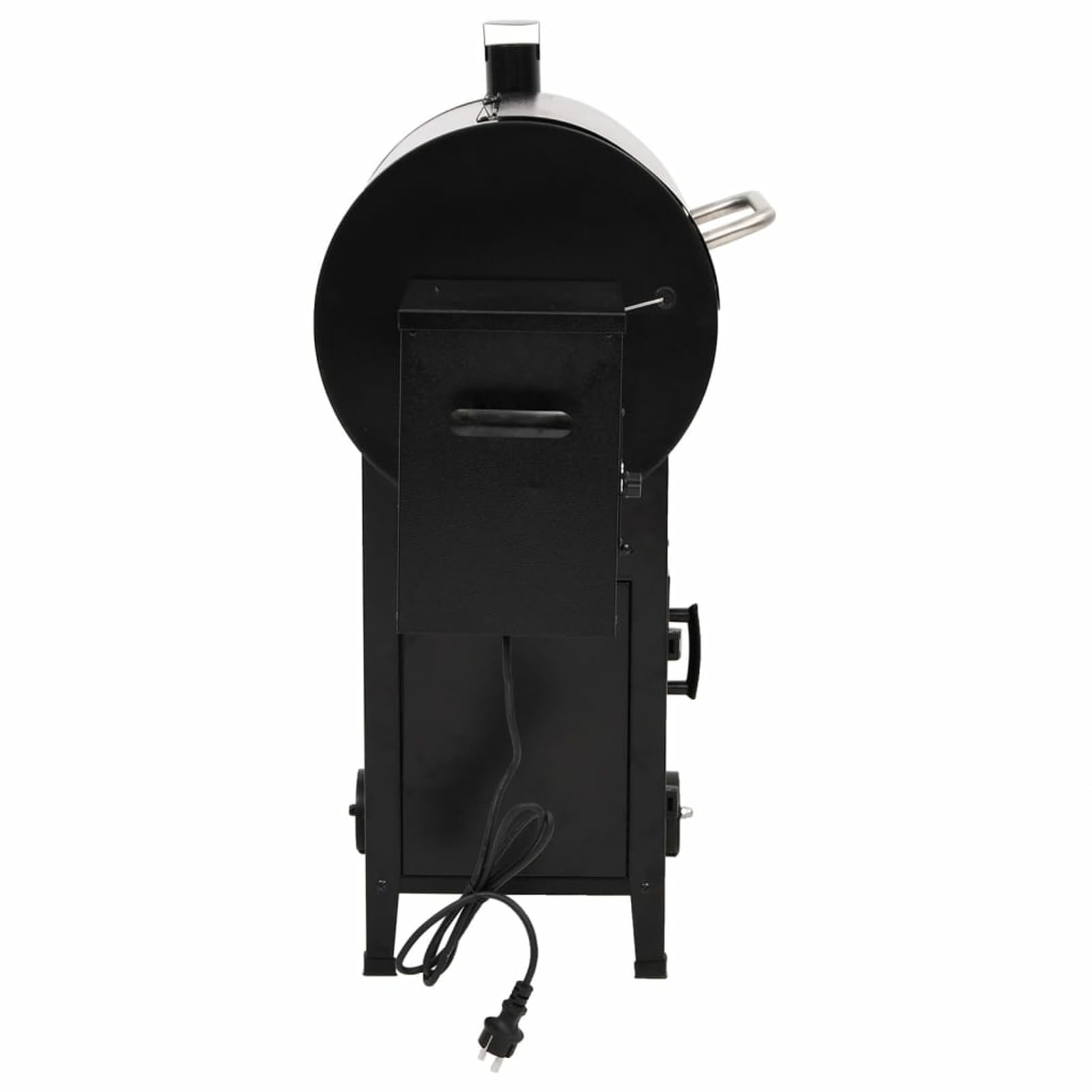 Homgoday Barbecue a pellet con camino ferro nero 104 cm