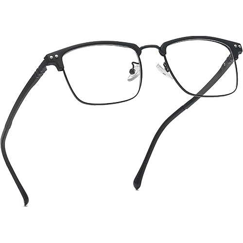 GUZTAG Blue Light Blocking Glasses - Square Computer Glasses Women/Men Eyeglasses Frame，Anti Eyestrain Computer Game Glasses