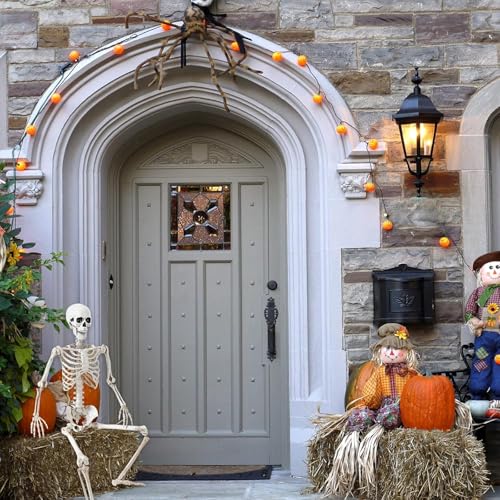 Decoraciones de esqueleto de Halloween de 36 pulgadas, huesos humanos para fiesta de Halloween con articulaciones móviles, para casas encantadas, césped delantero, accesorios de cementerio - Vista 3