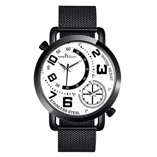 SUPBRO Relojes Hombre Reloj Análogo clásico para Hombre de Cuarzo Doble Movimiento Resistente al Agua