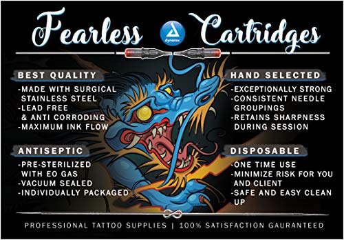 Image of Dynarex Fearless Tattoo Cartridges Bugpin Round Liner, 1005rl, 20 Count