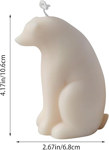 Miniatura 6 de 3 portavelas para velas de aromaterapia de oso polar, adornos de cera de soja para decoraciones de Navidad, pilar a granel (blanco, A)