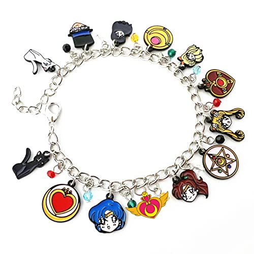 Dknbvcc Sailr Moon Charm Bracelet Anime Metal Charm Bracelet Gifts For Men Woman Girl #TOP2