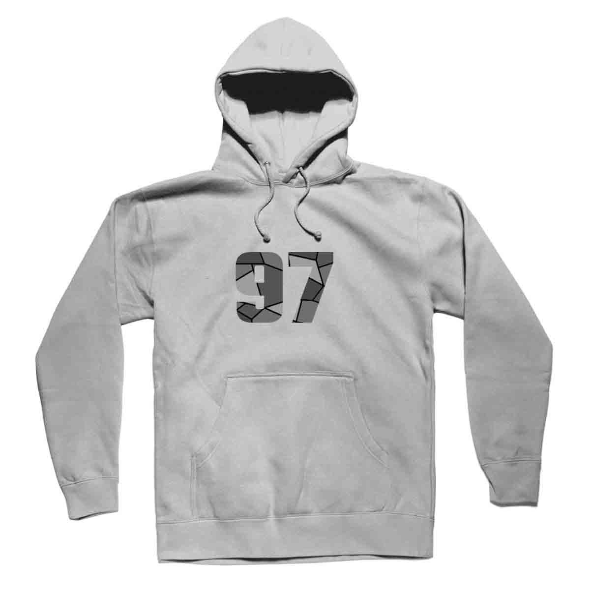 Sweat à capuche gris mélangé 97 Number la sensation de douceur absolue - 4
