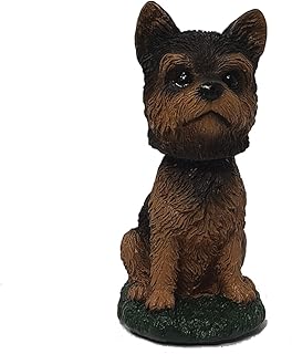 Animal Den Yorkie Bobblehead Dog Figure Statue Gift for Car Dashboard Puppy Cut