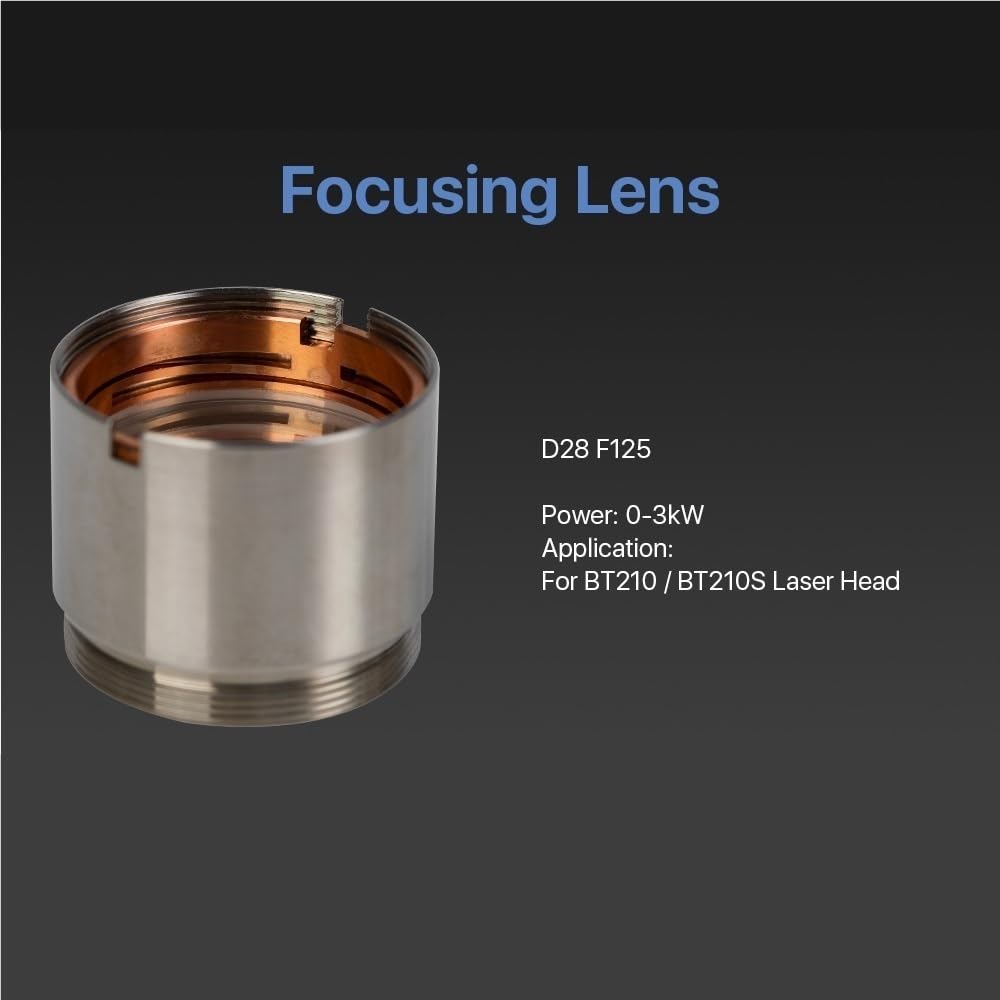 Lente di messa a fuoco F125mm for testa laser BT210/BT210S, lente di collimazione D28 3kw F100mm con supporto 1 pz.(30 * 24 * 28mm)