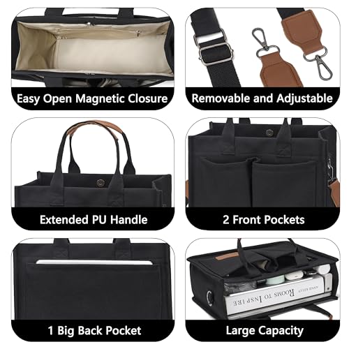 tote bag for women with compartmentslarge canvas totes women39s purse crossbody bags work laptop book bag shoulder handbags