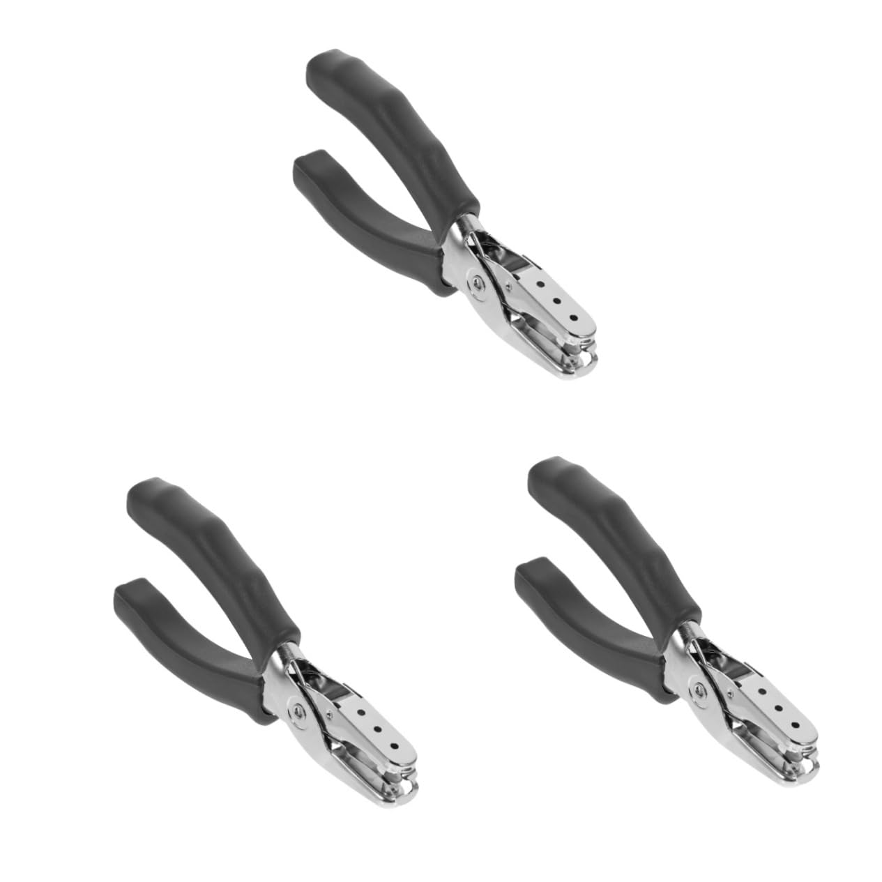 Housoutil 3pezzi Perforatore Manuale Compatto Per Carta Puncher Portatile Per Ufficio e Scuola Facile Da Trasportare Per Carta Cartone e Craft