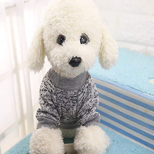 Idepet Classic Fleece Sweater for Small & Medium Dogs - Warm & Soft Coat in Grey (M)