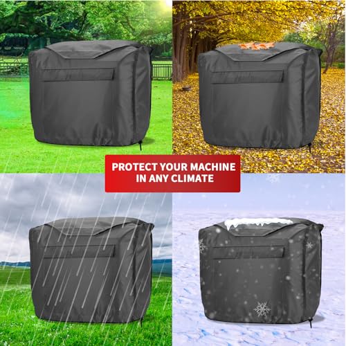 Joramoy Generator Covers Waterproof Heavy Duty 420D Oxford Cover for Honda Inverter Generators EU2200i EU2200ic EU2000i Companion 20L x 11.5W x 16H inch