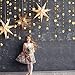Decor365 Gold Star Garlands Decorations Hanging Twinkle Little Star Birthday Baby Shower Graduation Party Decor Christmas New Year Eve Banner Moon Stars Starry Night Ramadan Celestial Theme Backdrop