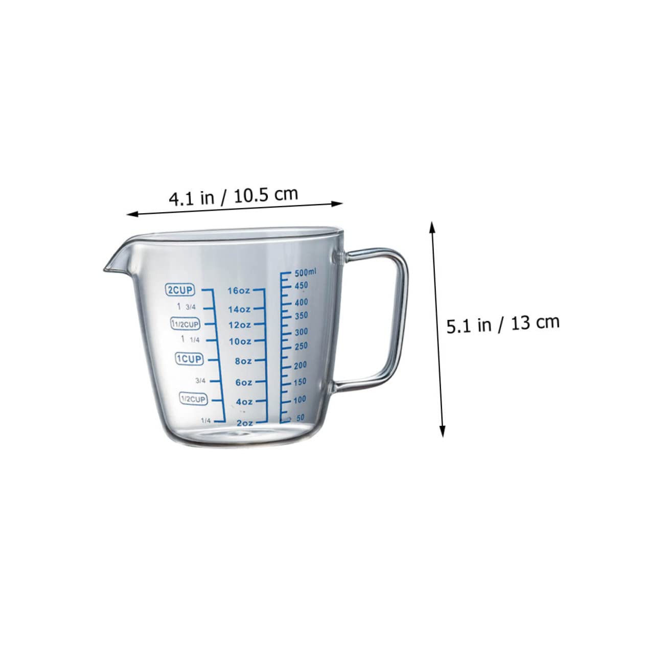 Glas Messbecher Mit Skala Für Heimgebrauch Küche Und Bäckerei Aus Hochwertigem Glasmaterial Und Präzise Zum Messen Von Flüssigkeiten Und Zutaten
