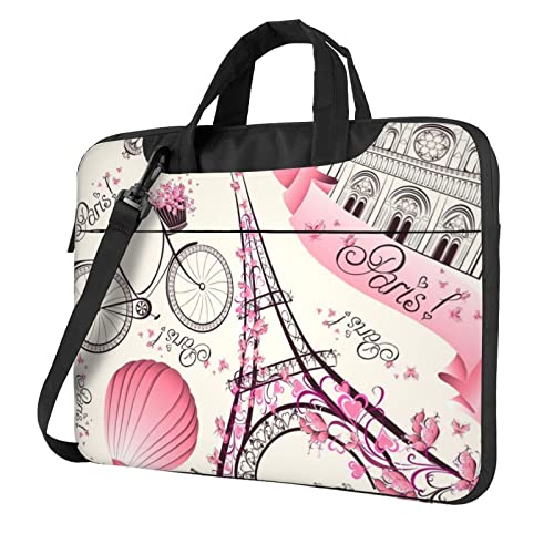 Sacoche ordinateur portable Tour Eiffel anti-choc sac bandoulière étanche