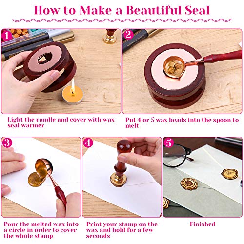 image for Sealing Wax, Paxcoo 312pcs Sealing Wax Kit with Wax Seal Beads, Wax Se