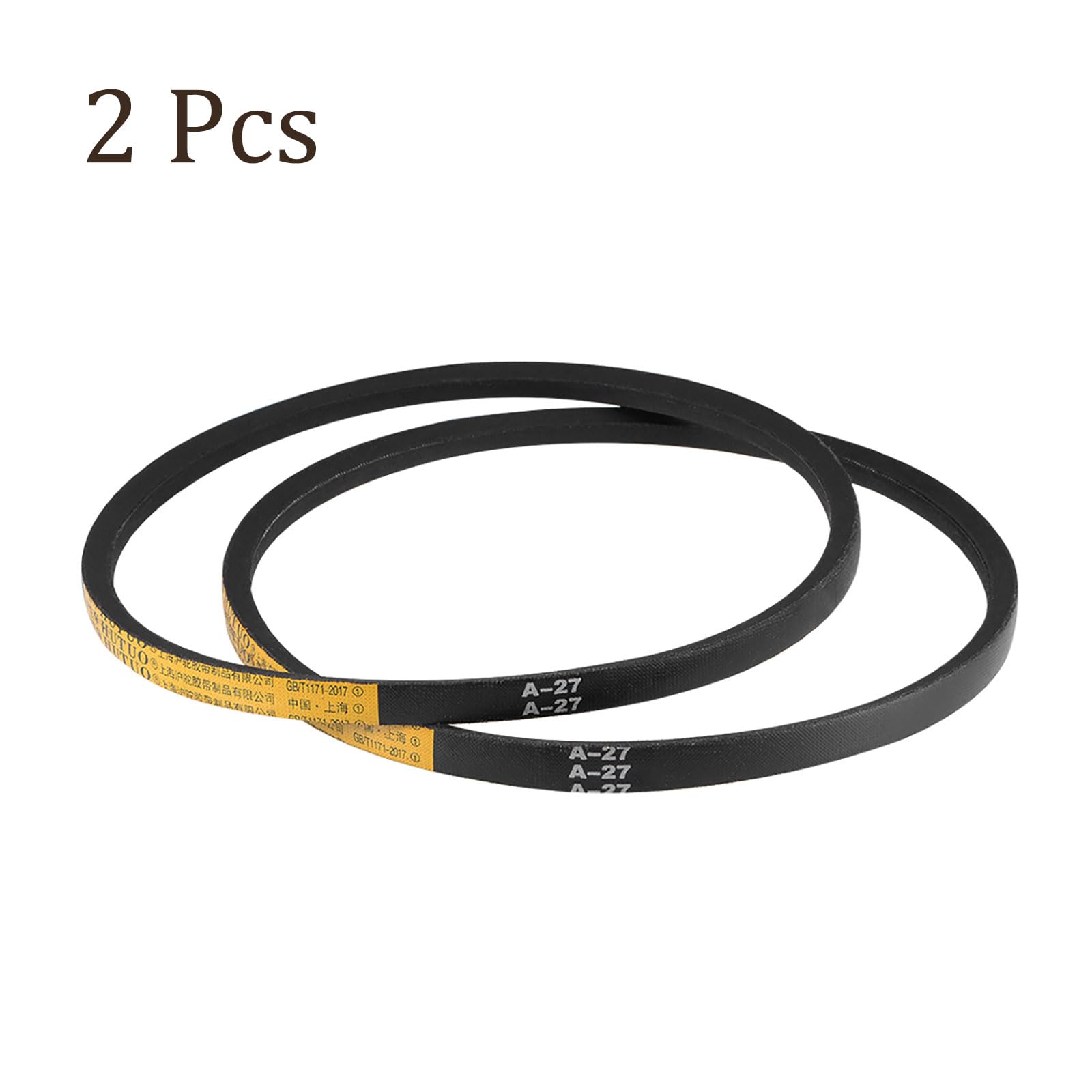 Pack De 2 Correas Trapezoidales (Transmisión) A-26 - 26 Pulgadas Circunferencia, Sección A, De Goma