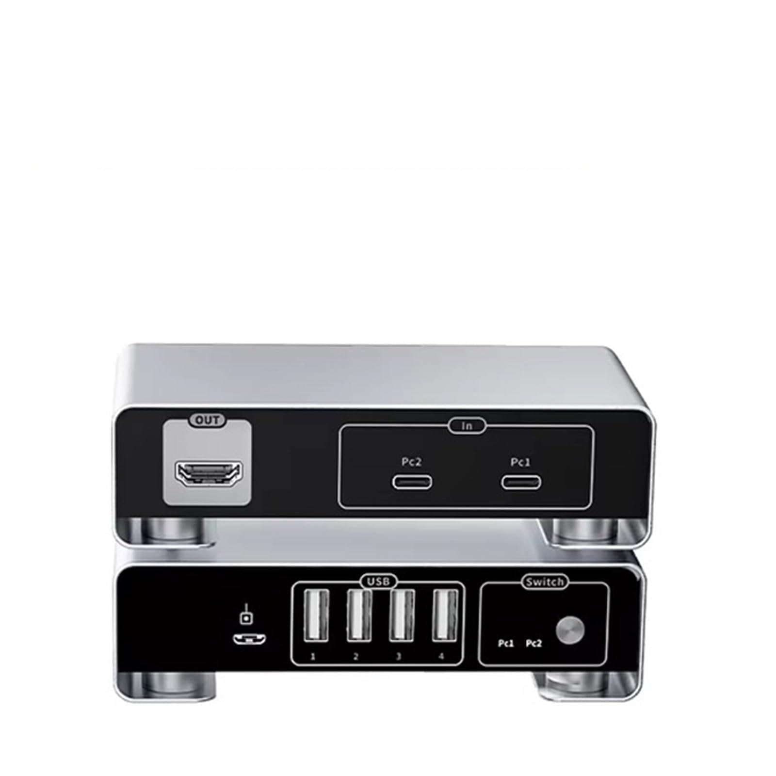 Convertitore Digitale, Switch KVM USB-C a DP 8K 60Hz 4K 144Hz Thunderbolt di tipo C con controller