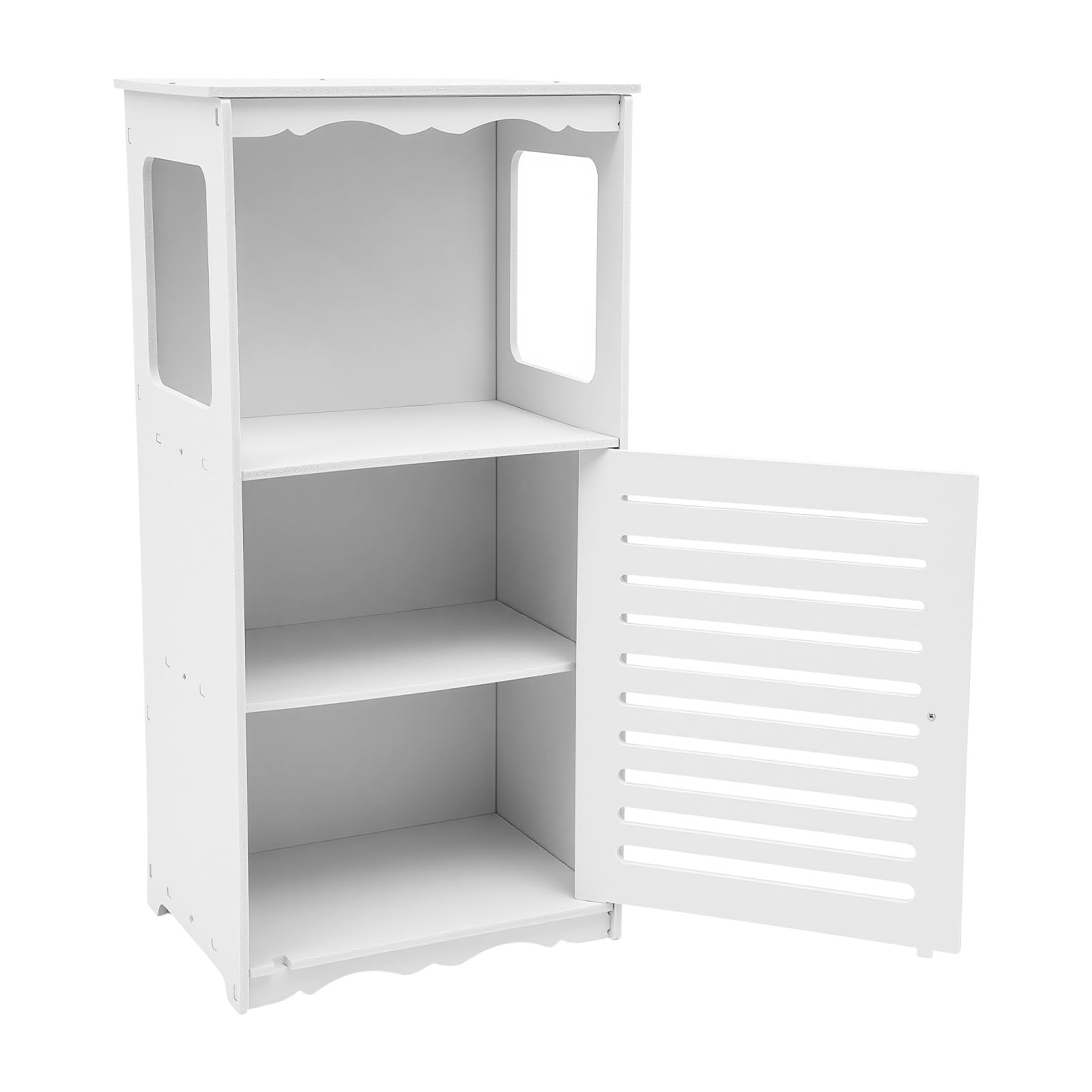 Szafka łazienkowa, szafka boczna 37,6 x 28 x 79,8 cm, wolnostojąca, szafka pod umywalkę z drzwiami, szafka do przechowywania do łazienki i sypialni