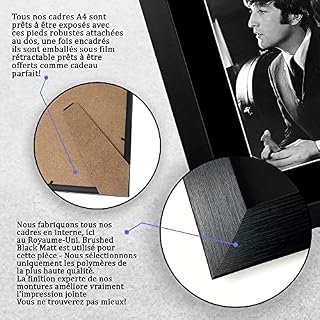 HWC Trading FR A4 John Lennon Beatles Cadeaux Imprimé Signé Autographe Photo pour les fans de musique – A4 Encadré - Les Beatles, Paul McCartney, John Lennon, RIngo Starr, George Harrison HWC Trading FR A4 John Lennon Beatles Cadeaux Imprimé Signé Autographe Photo pour les fans de musique - A4 Encadré – Image 7