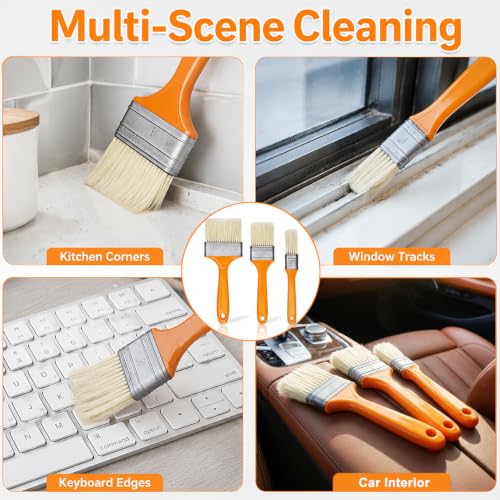 Image of 3 Pack Microfiber Duster Brush, Soft Bristles Detailing Brush Dusting Tools, Cleaning Brushes Duster for Auto Interior, Automotive Dashboard, Arts and Crafts, Digital Product, Keyboard
