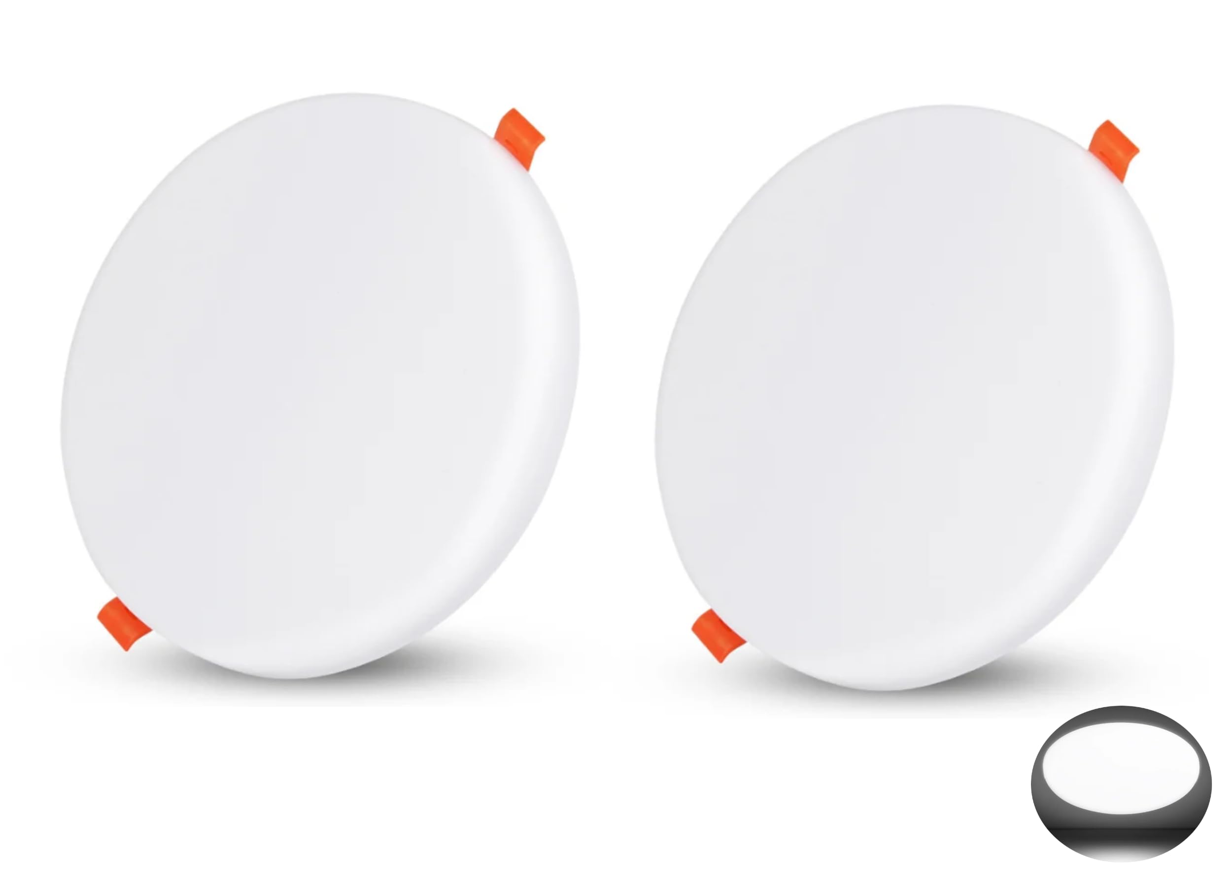 2 Pack 36W 3D Ceiling Light LED Slim Ceiling Glow Panel, Down Light, Super Bright White Light Color, Frameless Design, With 1 Year Warranty Recessed Ceiling Lamp (White) Not Dimmable 220-240V