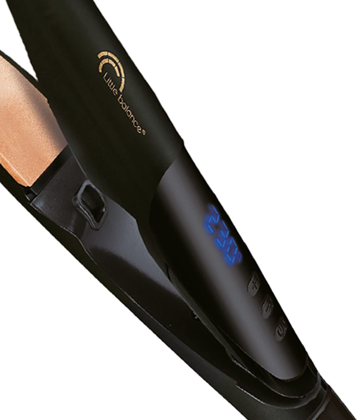 LITTLE BALANCE 8625 Ionic Twist & Liss, Lisseur Boucleur cheveux 2 en 1, Finition Longue, Température réglable, Technologie Ionique avec plaques Céramique/Tourmaline, Noir
