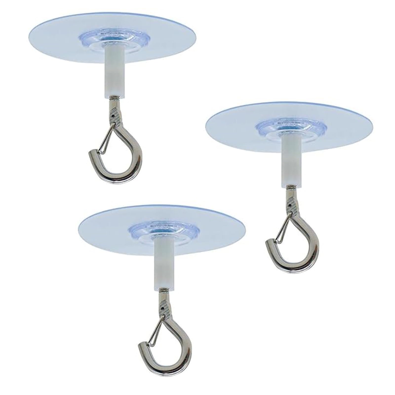 3 PCS Self-Adhesive Ceiling Hooks, Ceiling Hooks for Hanging Plants, Heavy Duty Ceilings Hook Self-Stick No-Drill for Hanging Plants, Bird Feeders, Lanterns, No Drilling Required, Easy to Install