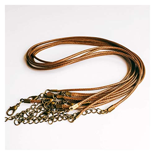 XYBB Handgemachtes Verstellbares Schwarzes Bronze-Lederschnur-Hummer-Schließer-Ketten-Anhänger-Halsketten-Reize Für Schmuck 20pcs / Lot (Color : 2, Size : Diameter 2.2mm) Cover