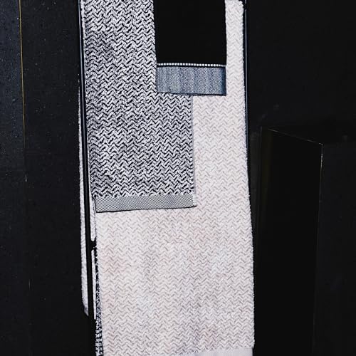 Möve Brooklyn Uni mit Fischgratbordüre Seiftuch 30 x 30 cm aus 85% Baumwolle / 10% Viskose / 5% Leinen, deep sea