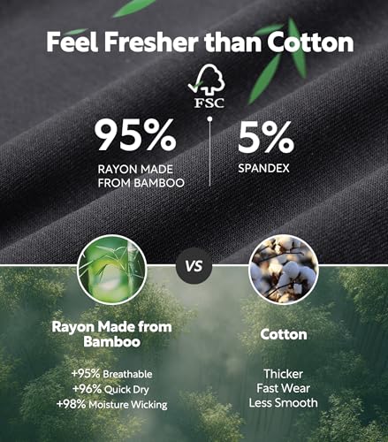 DAVID ARCHY Mens Boxer Briefs Rayon Made From Bamboo Breathable Soft Underwear Support Pouch Underwear for Men 4 Pack2