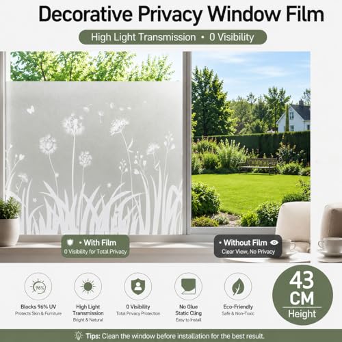 Película adhesiva estática para ventana 78 x 17 pulgadas miniatura 7