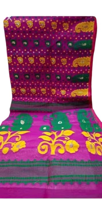 Cotton Solid Pink Saree With Running Blouse-image-26