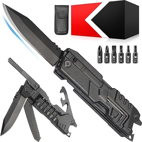Pocket Knife 22 in 1 Multitool - Pocket Knife for Men, Gifts for Men Dad Husband, Multitool for Men - Christmas Birthday Gifts for Men, Stocking Stuffers for Men - Gift Idea for Camping, Outdoor Cover