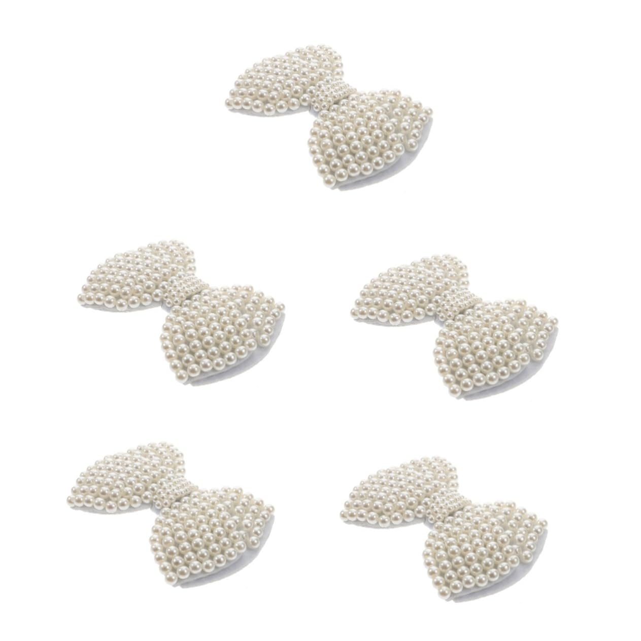 TEHAUX 5pezzi Bowknot Decor Iron Patches Per Abbigliamento e Accessori Adatti Per e Riparazioni Confezione Di Punti Di Applique Tessuto Per Scarpe e Borse Design Elegante e Creativo