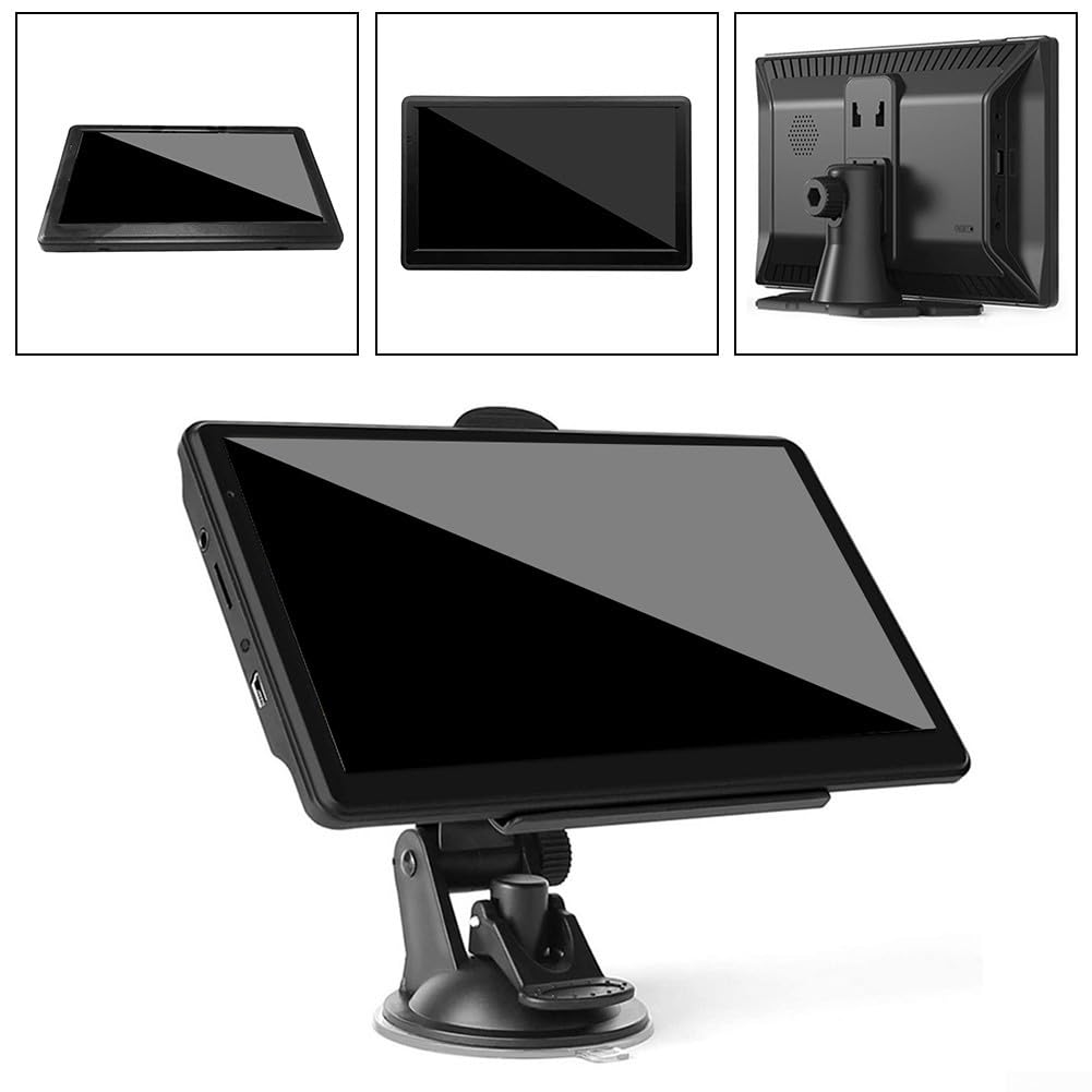GPS de 7 pulgadas para Navigator para coche y camión, 8 GB ROM 128 MB para pantalla táctil para dispositivo de navegación con mapas del Reino Unido, guía de voz, visera solar, navegador portátil para