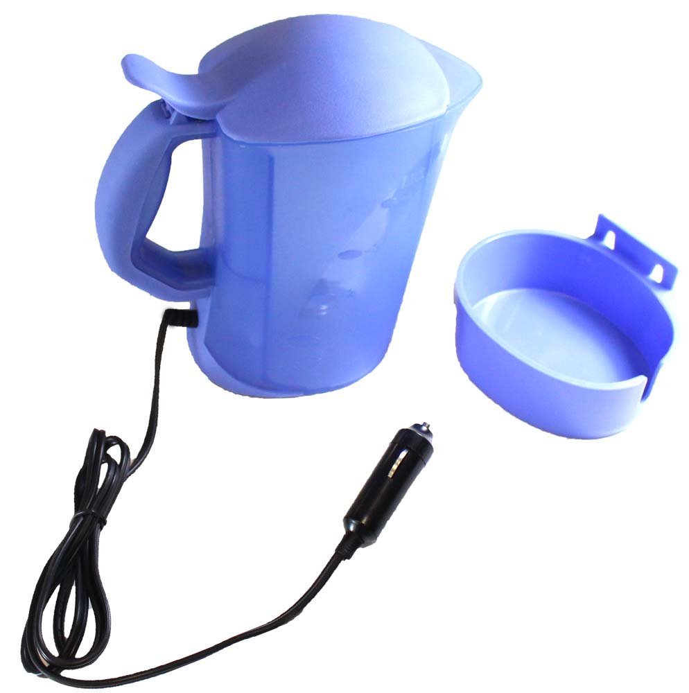 ROAD GENIE 12V Portable Water-Boiling Pot | 700cc (700 ml) Capacity | Includes 2 Cups, Mounting Tray | 4