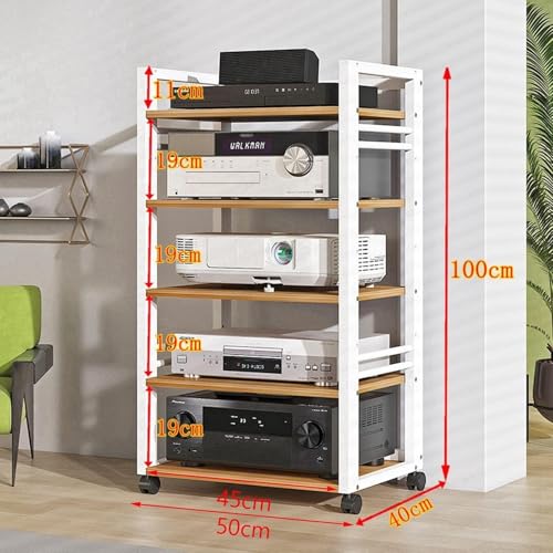 Meuble Chaine HiFi d'exception en bois et métal avec étagère ajustable - 4