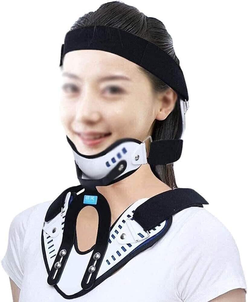 CukUJH Neck Brace Collar Portable Neck Brace|Breathable Cervical Traction Devices|Relieves Neck Pain and Spine Pressure,for Office Workers, Students, Drivers