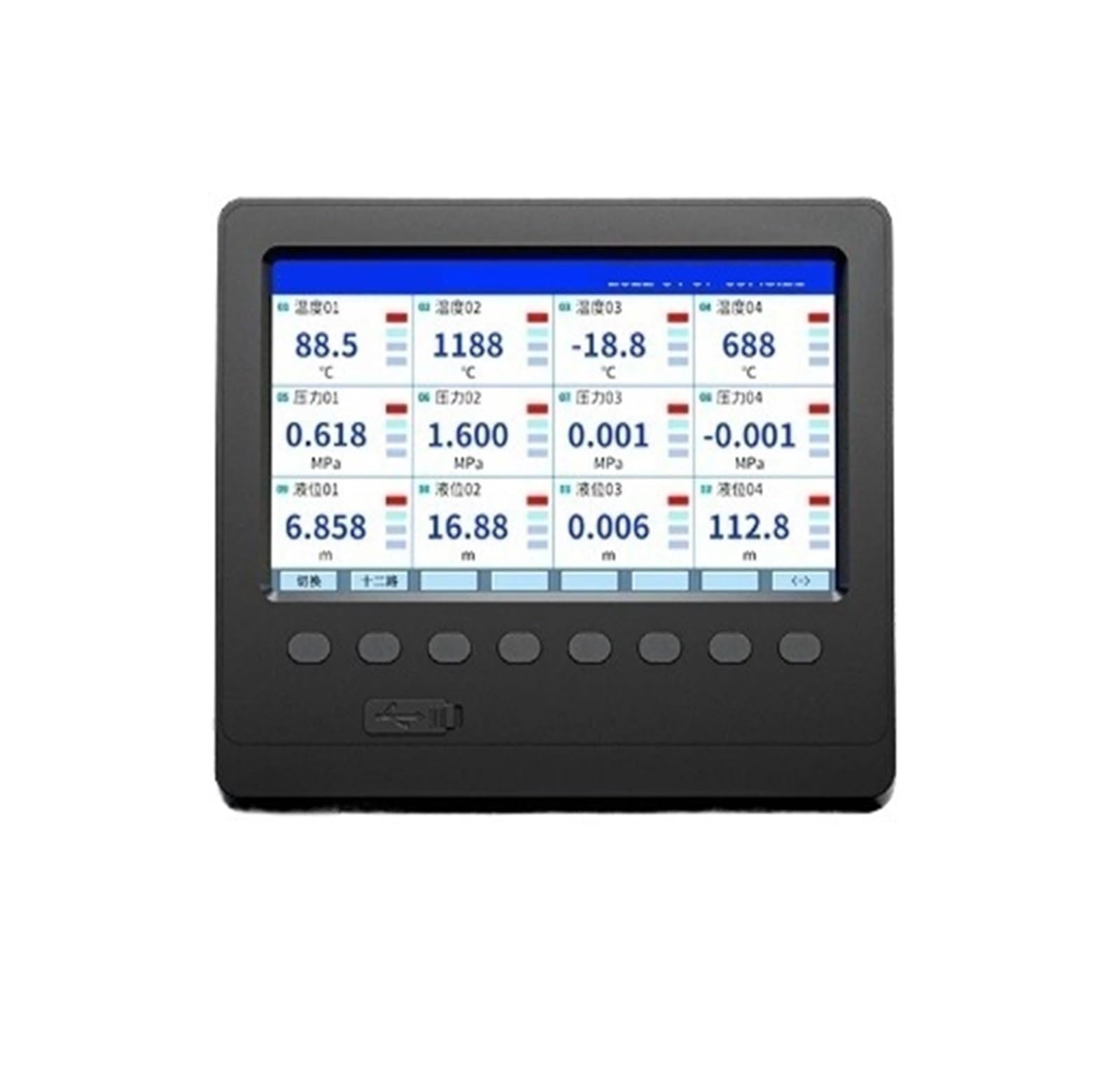 Bildschirmschreiber, MIK-R5000C 10 Kanal | Temperatur-Druck-Strom-Spannungsrekorder
