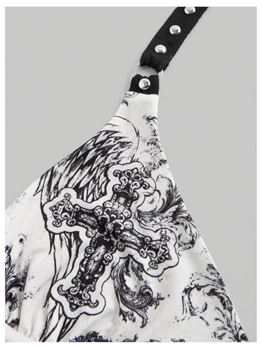 SOLY HUX Women's Y2k Gothic Graphic Cami Crop Tops Rivet Punk Grunge Summer Tops Streetwear3