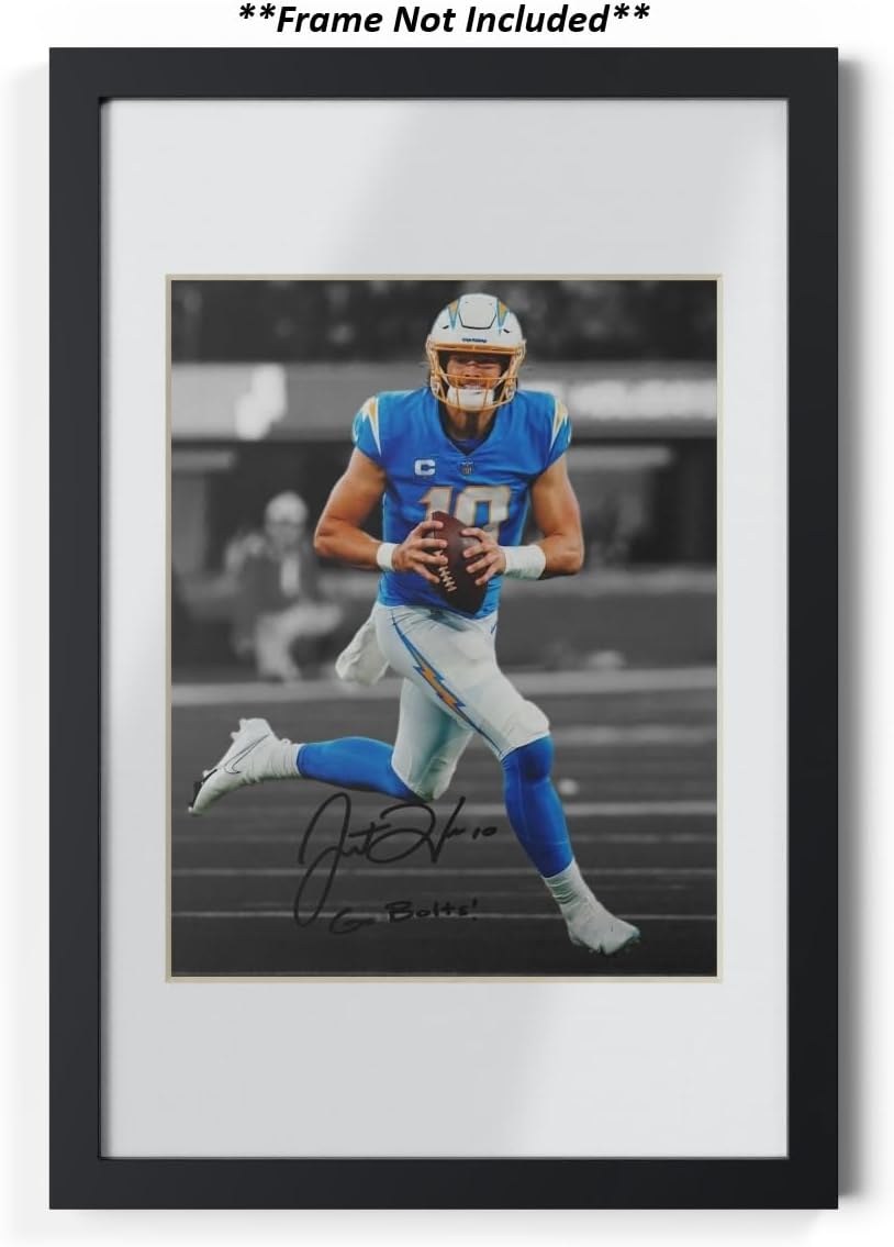 Ikonic Fotohaus Justin Herbert Signed Photo Autograph Print Wall Art Home Decor - Image 4