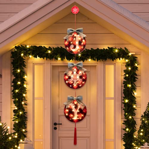Dazonge Joy Christmas Lights For Christmas Decorations Indoor And Outdoor, Battery Operated Led Joy Sign, Buffalo Check Plaid Christmas Sign Decor For Front Door, Entryway, Home, Office, Shops #TOP1