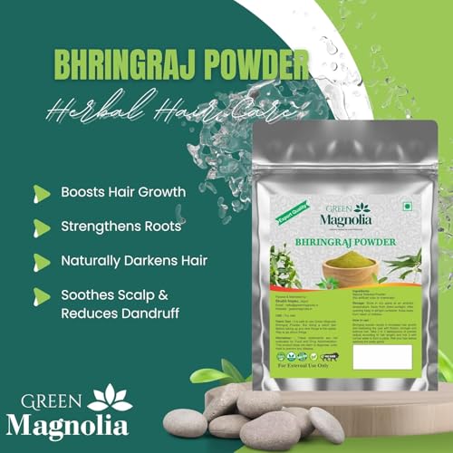 Image of Bhringraj Powder for Hair Growth Natural Ayurvedic Hair Care Chemical-Free Strengthens Roots Reduces Hair Fall & Premature Greying (200gm)