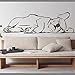 Bulldog francese Animal Pet Wall Sticker Divano Sfondo Decor Camera da letto Cucciolo Adesivo Camera dei bambini Vinile Decorazione della casa A1 94 × 28 cm
