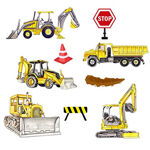 Vinilos decorativos vehículos de construcción para pared miniatura 4