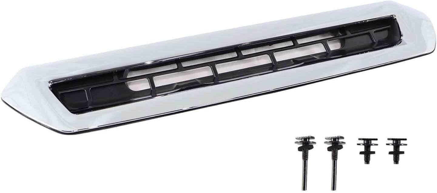 Hood Air Vent Compatible with 2017-2019 Sierra 2500 HD 3500 HD (Chrome Black)