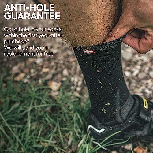 Danish Endurance 3 Pack Cycling Socks, Breathable Crew Bike Socks, Men & Women, Black, Large #TOP3