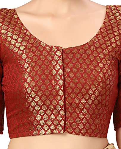 Image of Studio Shringaar Women's Polyester Elbow length sleeves Blouse