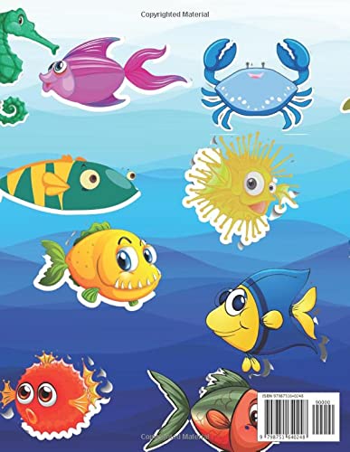 Aquarium Sticker Activity Book: Ocean blank sticker book ,Ocean blank sticker book for kids collecting your favorite sticker,Sticker books for kids ... Perfect gift for Aquatic lover, ocean, sea. image 3