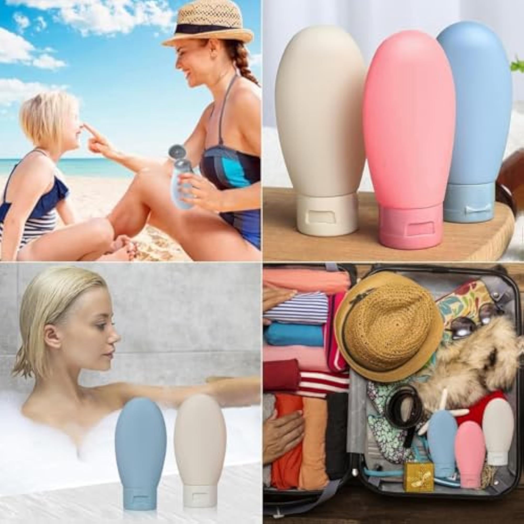 Travel Bottle Set, 60ml, Leak-Proof Toiletry Containers